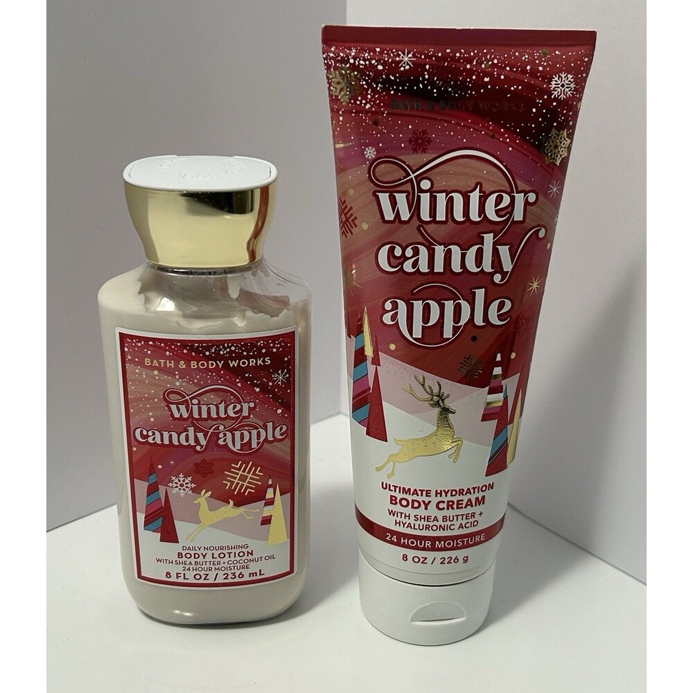 Bath And Body Works Winter Candy Apple Body Mist And Lotion New